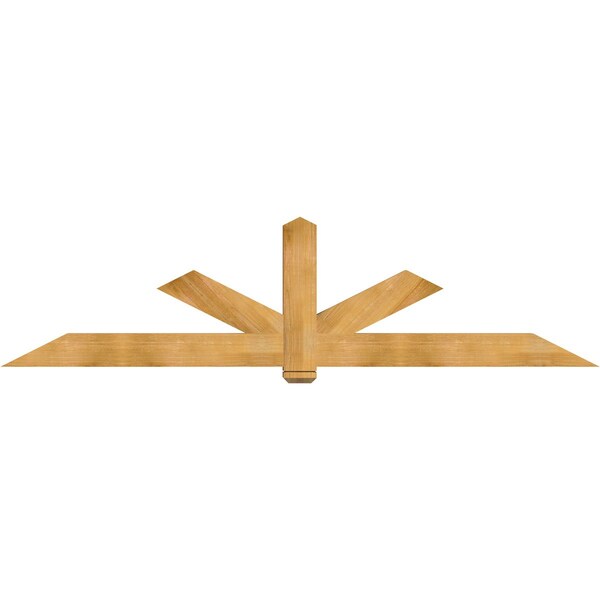 Ekena Millwork Kennewick Rough Sawn Timber Gable Bracket, Western Red Cedar, 108"W x 27"H x 4"D x 6"F, 6/12 Pitch GBW108X27X0406KEN00RWR - main